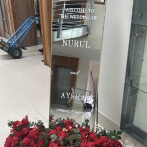 Mirror Welcome Sign - Wedding