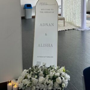 Mirror Welcome Sign - Nikkah